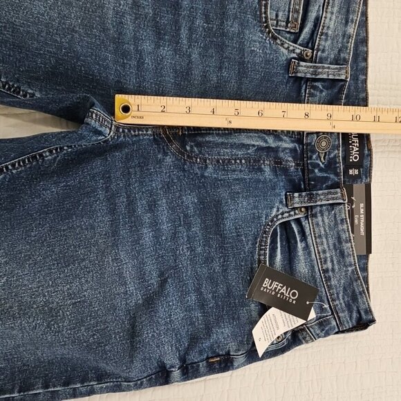 Buffalo David Bitton Evan Jeans Men's 32x32 NEW Medium Wash Straight Stretch NWT - Picture 12 of 16
